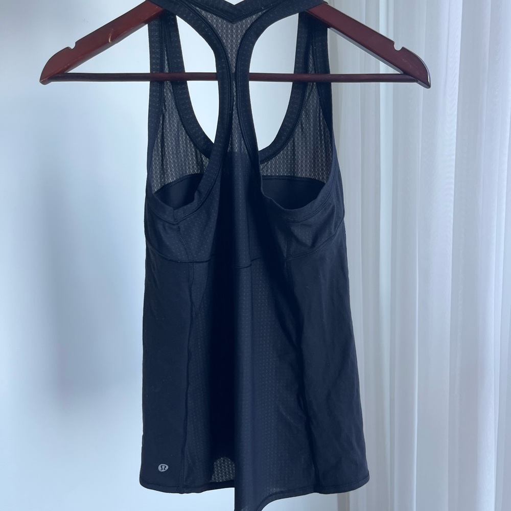 Lululemon Quick Dry Black Racerback Running Tank Top